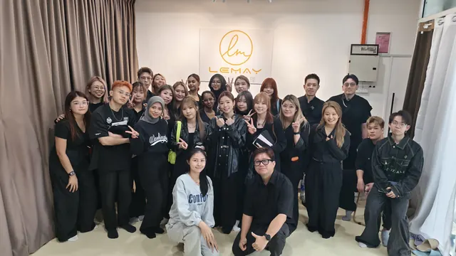 Group photo with participants after a training session
